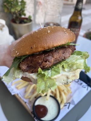 Truffle burgerr  at VEG in Split