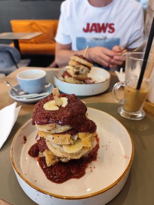 Vegan pancakes (not the best I've tried) at VEG in Split