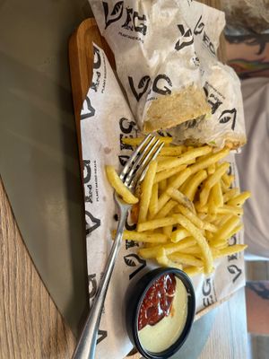 Californian Katsu wrap, with froes at VEG in Split