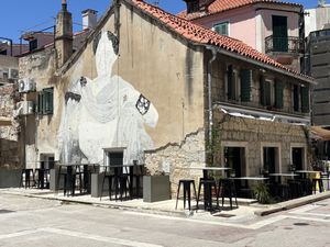 Too hot to sit outside today!  at VEG in Split