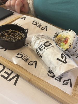 STICKY TERIYAKI SUSHIRITTO  at VEG in Split