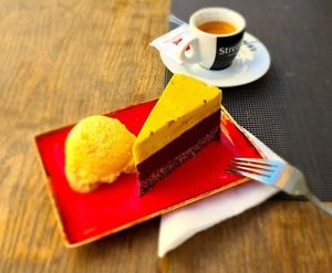 Vegan cake and ice cream. at VEG in Split