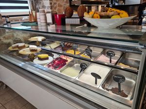 Ice cream and dessert selection at VEG in Split