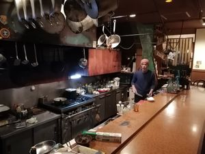 Akira, a great and kind cook! at Rakuraku in Kyoto