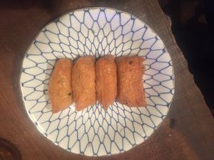 Inari sushi at Rakuraku in Kyoto