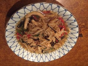 Dried radish at Rakuraku in Kyoto