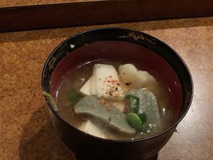 Soup at Rakuraku in Kyoto