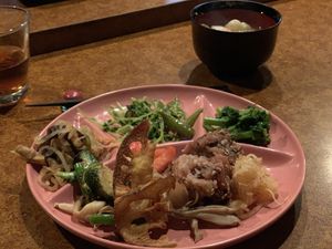 Vegan set at Rakuraku in Kyoto