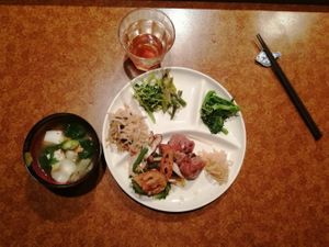 Vegan set of the day at Rakuraku in Kyoto