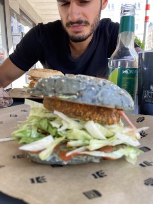Chikn burger at Space Burger in Vienna