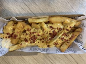 Cheese fries at Veggie Dojo in Central Singapore