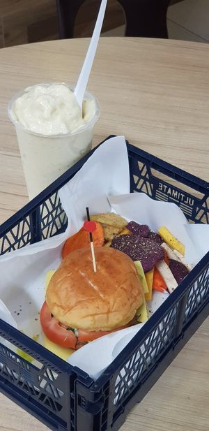 Vegan Burger! at Veggie Dojo in Central Singapore