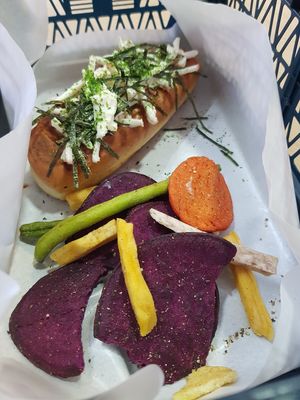 Fried vege chips at Veggie Dojo in Central Singapore