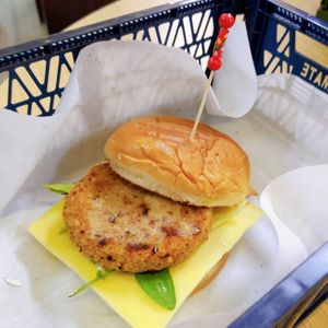 Sesame burger  at Veggie Dojo in Central Singapore