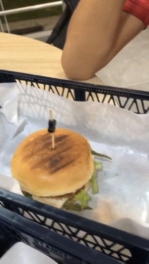 saucy salsa burger $4.90 at Veggie Dojo in Central Singapore