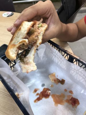 saucy salsa burger $4.90 at Veggie Dojo in Central Singapore