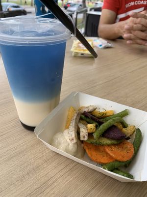 Bluepea flowers with Soya Milk & Agave Nectar  at Veggie Dojo in Central Singapore