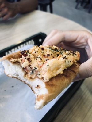 Chilli crab roll at Veggie Dojo in Central Singapore