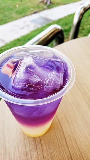 butterfly pea lemon tea at Veggie Dojo in Central Singapore