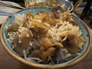 Mushroom rice  at Masala Craft in York