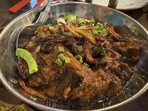 Aubergine curry  at Masala Craft in York