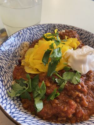 Chilli sin carne bowl  at Le Botaniste - Bailli in Brussels