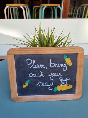 Return tray at Le Botaniste - Bailli in Brussels