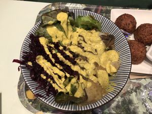 some mushroom / potato dish  at Le Botaniste - Bailli in Brussels