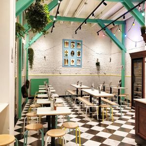 Main seating area at Le Botaniste - Bailli in Brussels