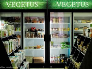 Plant based sausage at Vegetus in Dnipro