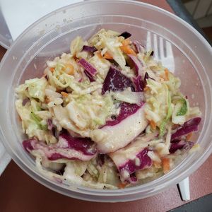 Slaw & chicken parm hoagie lunch special at KraVegan in Jacksonville