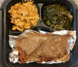 3 favorite foods: collards, Mac n cheese, and anything with gravy - all amazing! at KraVegan in Jacksonville