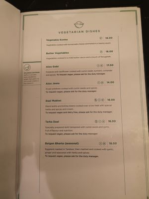 V= Vegan option available  at Coriander's - St Asaph in Christchurch