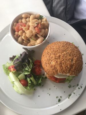 The in burger which my spouse ordered.  at The Greenside Cafe in Johannesburg