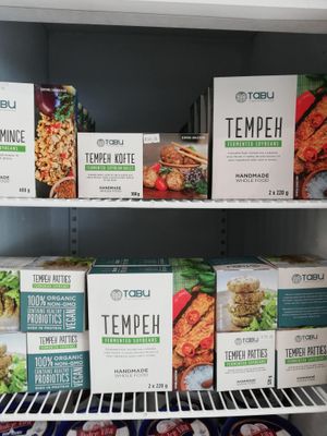 Inside the "deli" fridge at The Greenside Cafe in Johannesburg