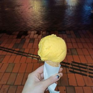 mango sorbet at Augustus Gelatery in Upper Ferntree Gully