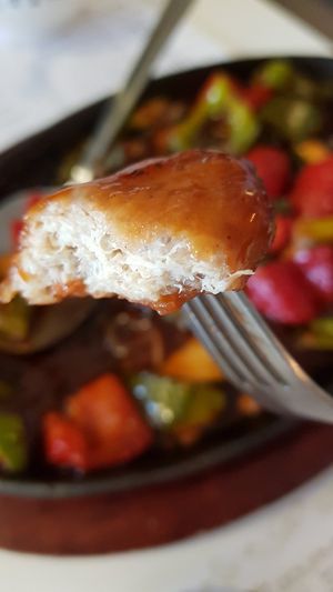 Soy chicken, delicious! at Veggie Lin Garden in Astoria