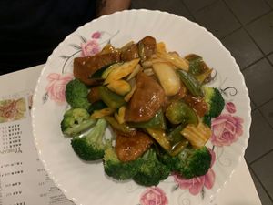 General tso’s chicken  at Veggie Lin Garden in Astoria