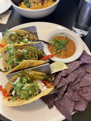 vegetable tacos at Blossoming Lotus - Irvington in Portland
