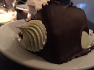Grasshopper Choc Cake & soft serve at Blossoming Lotus - Irvington in Portland
