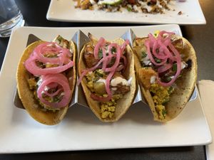 Breakfast tacos   at Blossoming Lotus - Irvington in Portland