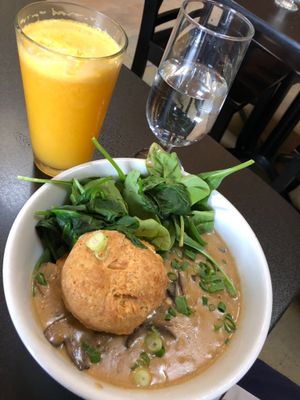 Biscuit and gravy  at Blossoming Lotus - Irvington in Portland