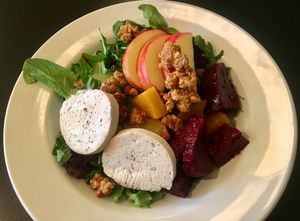 Walnut, apple, beet salad at Blossoming Lotus - Irvington in Portland