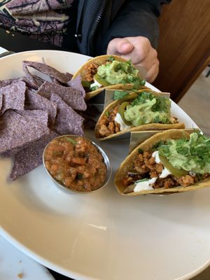 tacos!!  at Blossoming Lotus - Irvington in Portland
