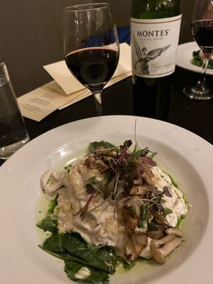Wild Mushroom Fettuccine - so rich and creamy at Blossoming Lotus - Irvington in Portland
