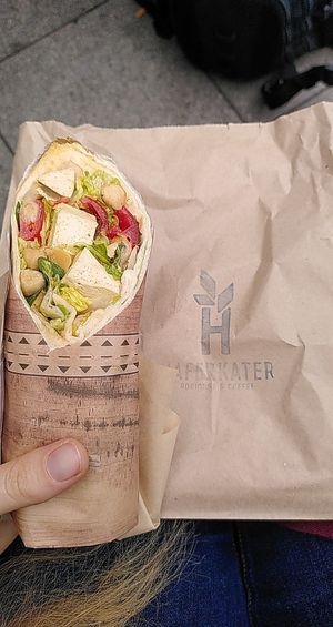 Delicious vegan caesar wrap at Haferkater - Hbf Hannover in Hannover