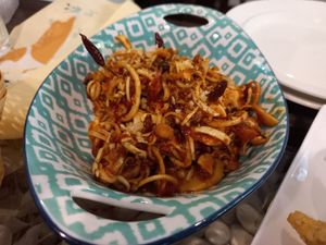 Banana blossom salad at Shewe Vegan & Vegetarian Cafe in Chiang Mai