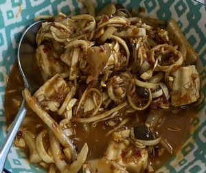 Banana blossom salad  at Shewe Vegan & Vegetarian Cafe in Chiang Mai