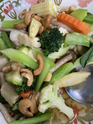 stir fried veg with tofu  at Shewe Vegan & Vegetarian Cafe in Chiang Mai