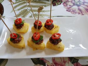 Nitri nut skewers at Shewe Vegan & Vegetarian Cafe in Chiang Mai